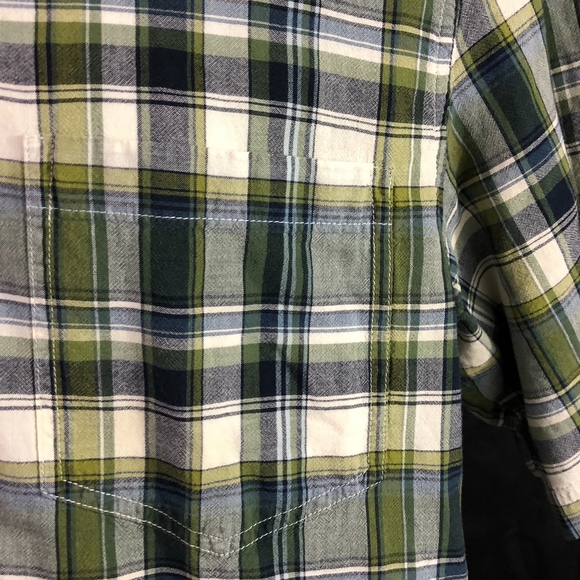 WOOLWICH GREEN PLAID BUTTON DOWN SHIRT - Picture 3 of 4